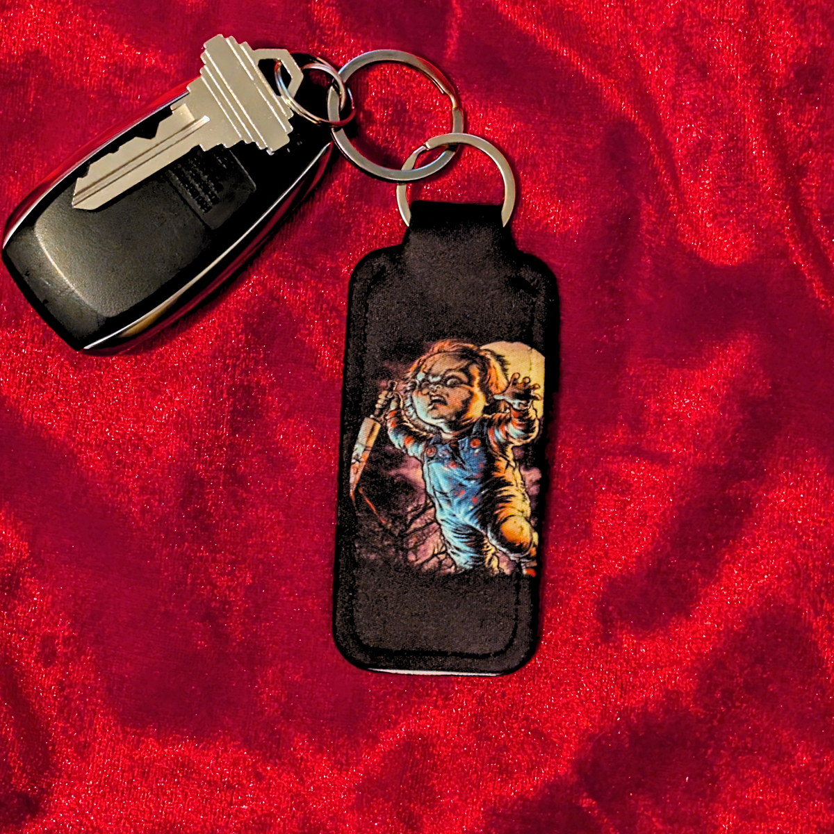 Child's Play Chucky Chapstick/Lighter Holder Keychain