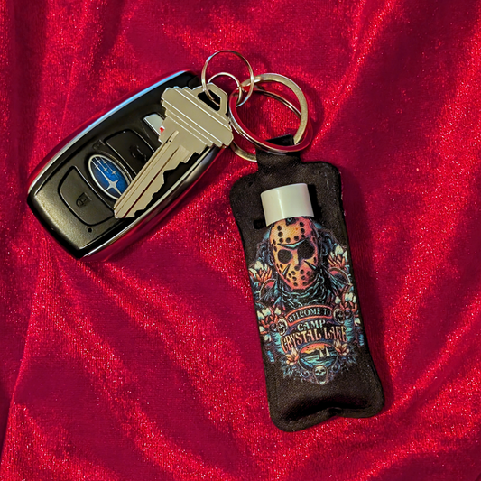 Camp Crystal Lake Jason Chapstick/Lighter Holder Keychain