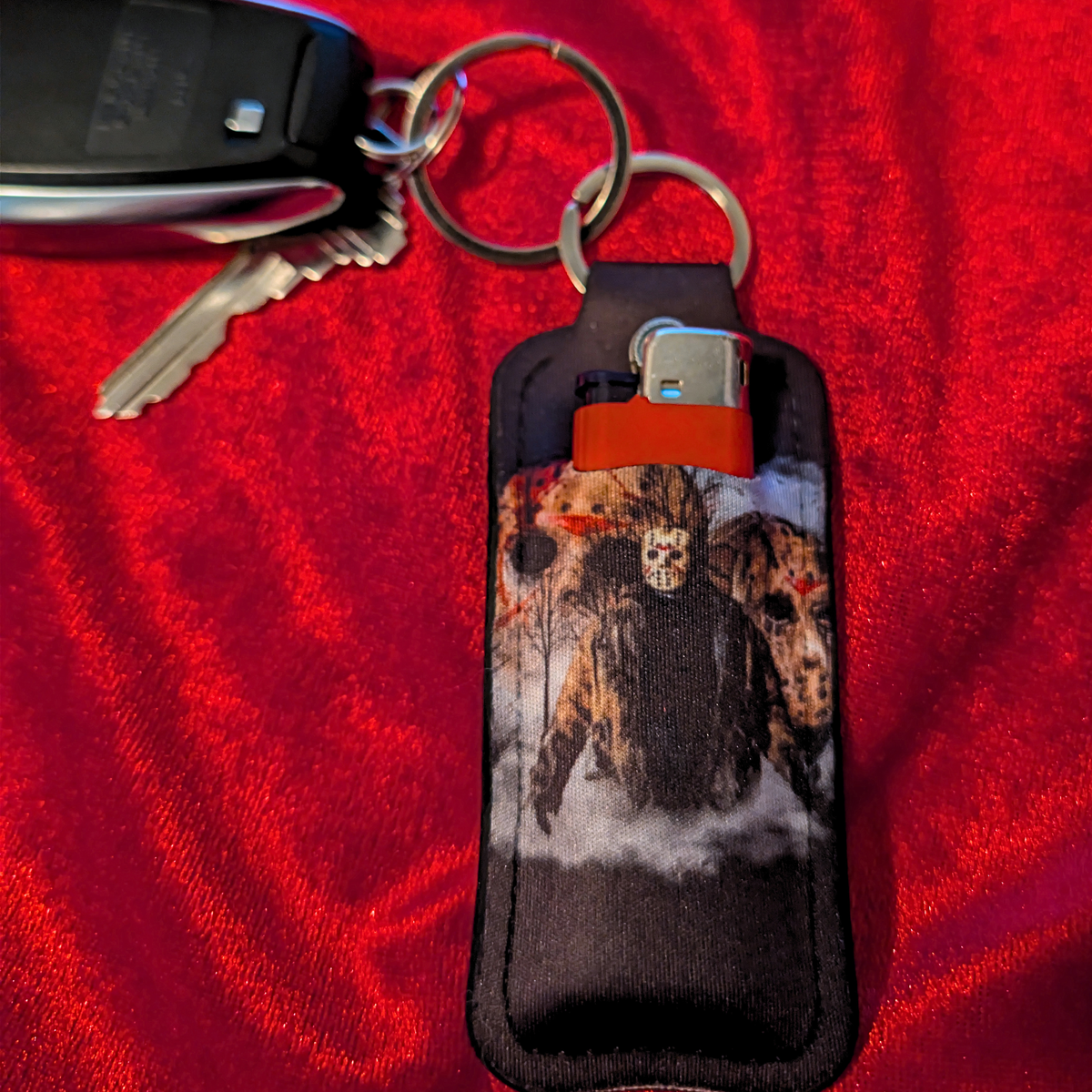 Friday 13th Jason Voorhees Chapstick/Lighter Holder Keychain