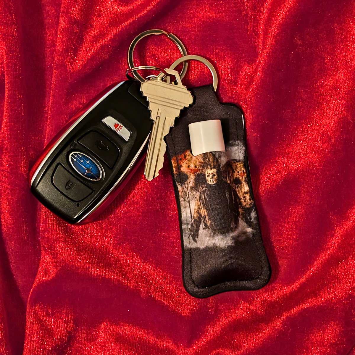 Friday 13th Jason Voorhees Chapstick/Lighter Holder Keychain