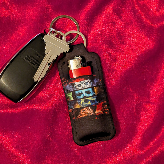 Slasher Masks Chapstick/Lighter Holder Keychain