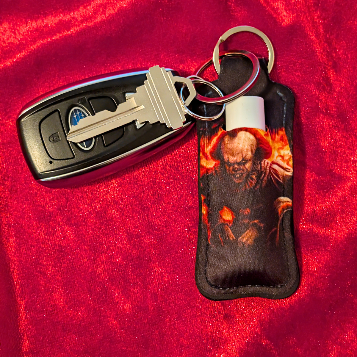 IT Pennywise Chapstick/Lighter Holder Keychain