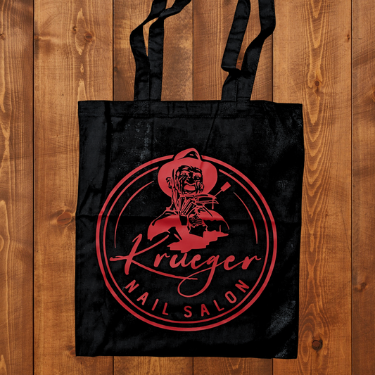 Freddy Krueger Nail Salon Horror Company Tote Bag - Red