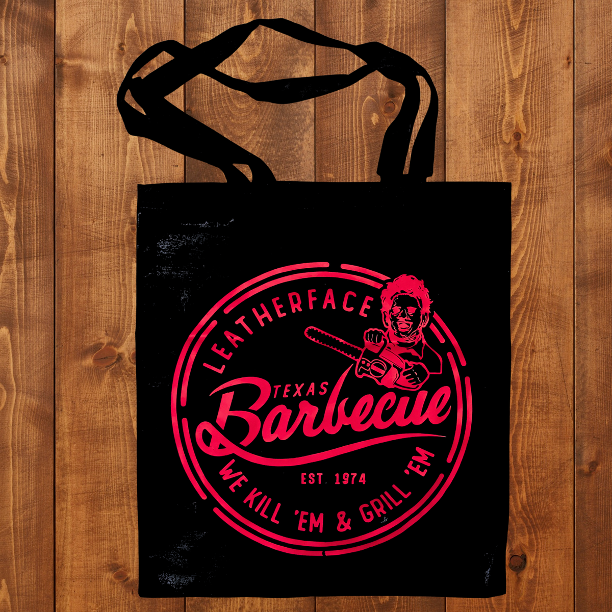 Leatherface BBQ Shop Horror Company Tote Bag - Red