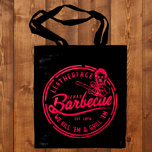 Leatherface BBQ Shop Horror Company Tote Bag - Red