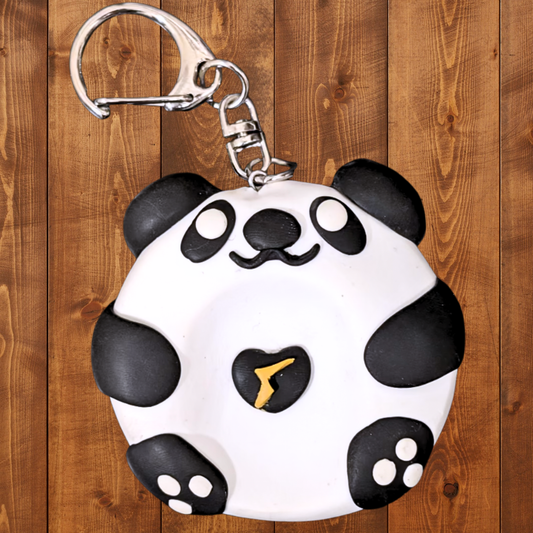 Panda Clay Worry Stone / Keychain / Bag Charm