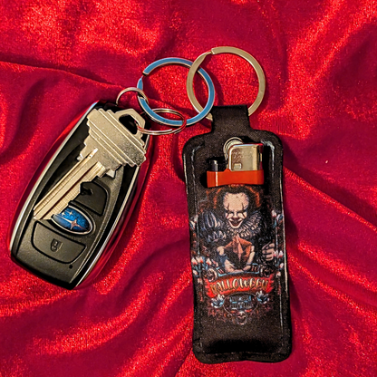 Halloween Pennywise Chapstick/Lighter Holder Keychain