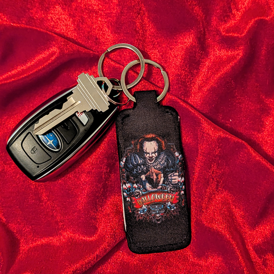 Halloween Pennywise Chapstick/Lighter Holder Keychain