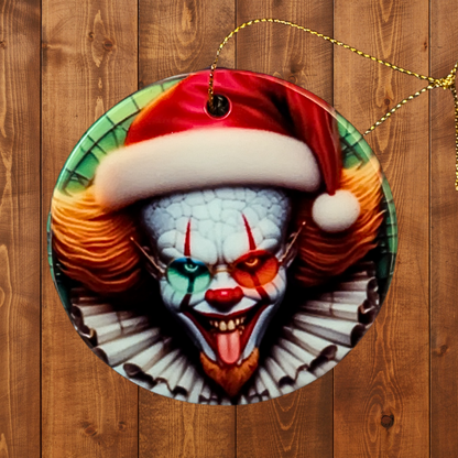 Pennywise Santa Glasses - Creepmas Ornament