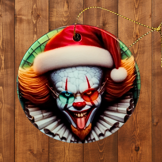 Pennywise Santa Glasses - Creepmas Ornament
