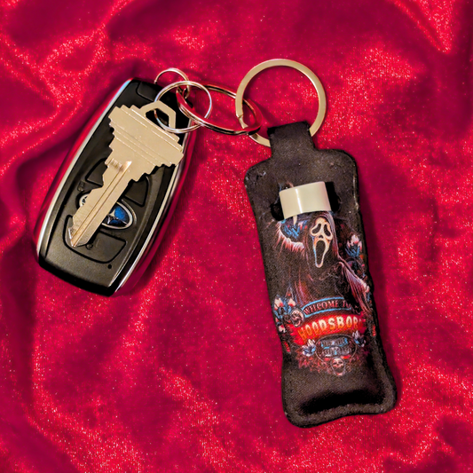 Scream Ghostface Woodsboro Chapstick/Lighter Holder Keychain