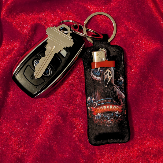 Scream Ghostface Woodsboro Chapstick/Lighter Holder Keychain